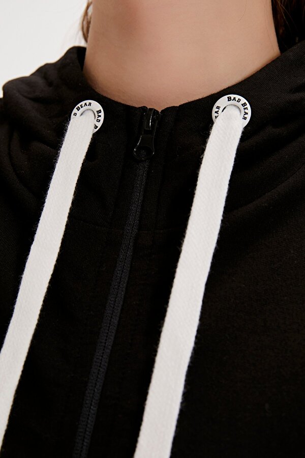 Kelly Siyah Full-Zip Sweatshirt