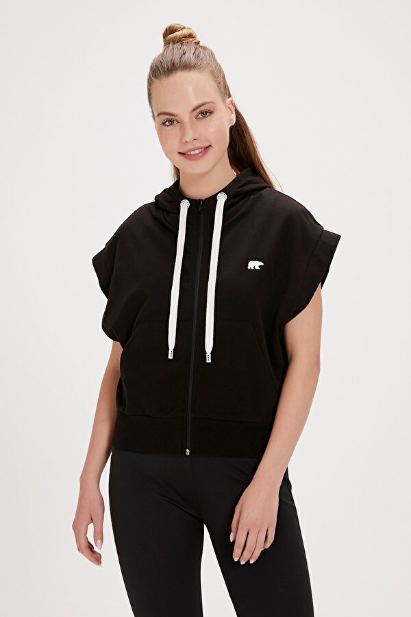 Kelly Siyah Full-Zip Sweatshirt