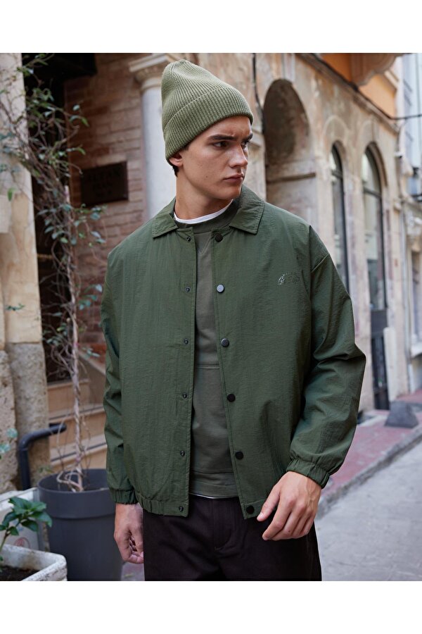 Erkek Paraşüt Mont Ceket Haki