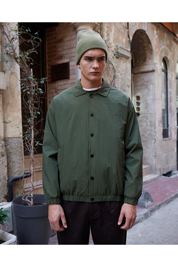 Erkek Paraşüt Mont Ceket Haki