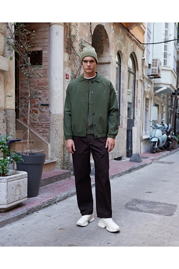 Erkek Paraşüt Mont Ceket Haki