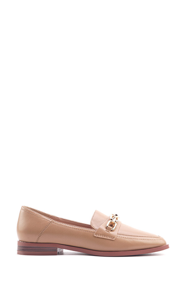 CHANNA 4FX Krem Kadın Loafer