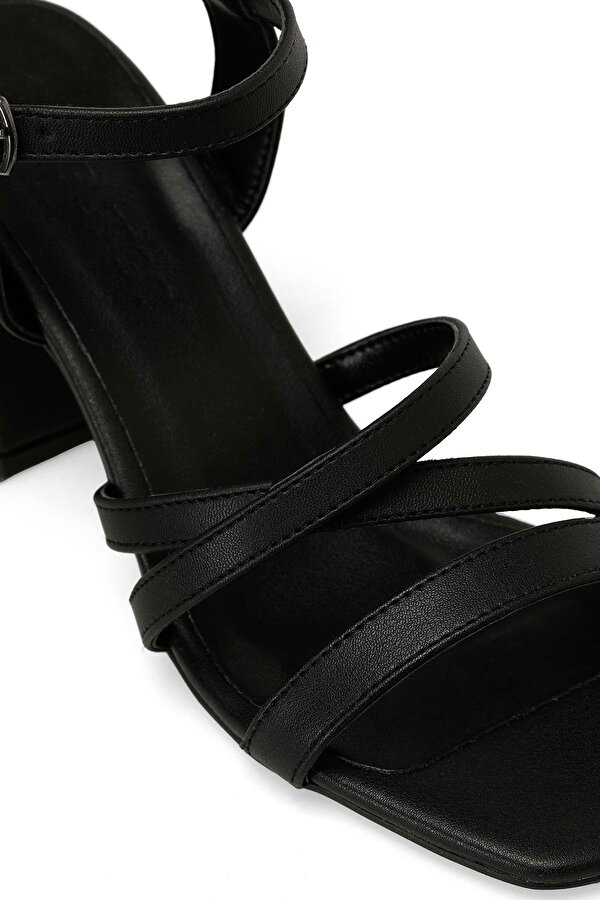 BELLA 4FX Siyah Kadın Topuklu Sandalet