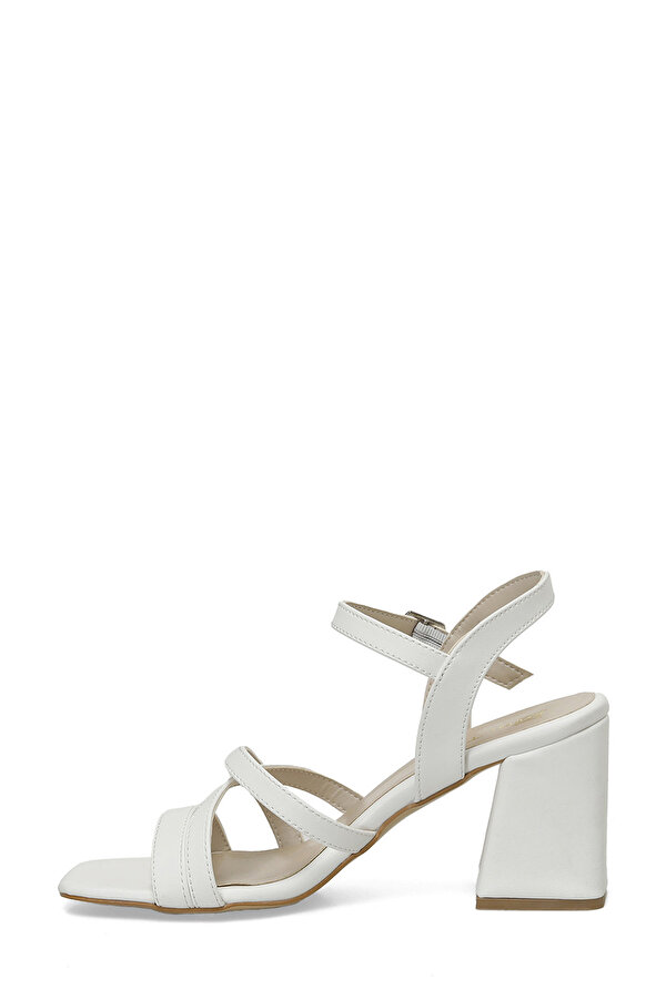 BELLA 4FX Beyaz Kadın Topuklu Sandalet