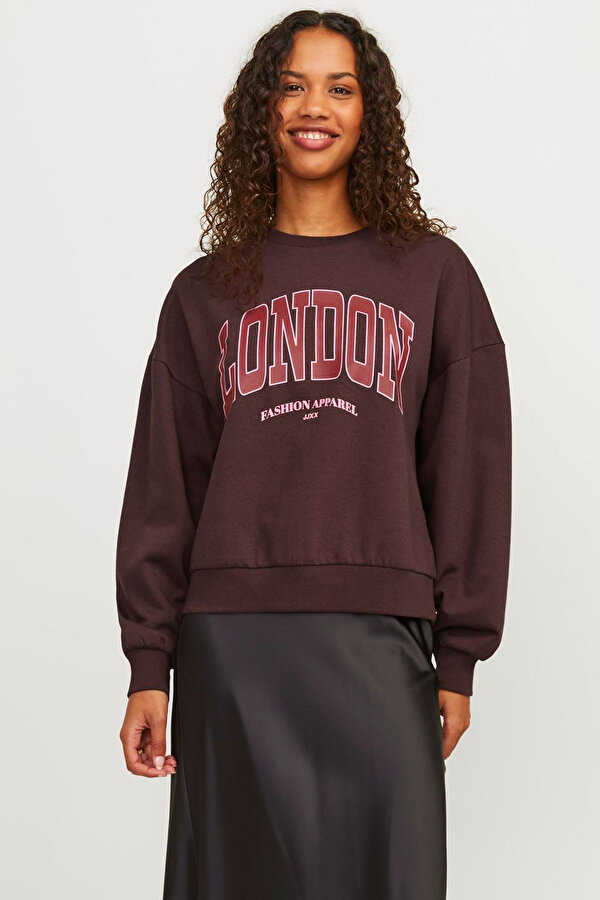 JXMERLE RLX SHORT LS CREW Mor Kadın Sweatshirt