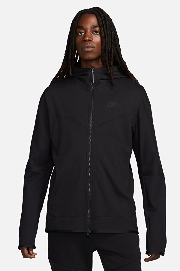 M NK TECH FZ LGHTWHT Siyah Erkek Sweatshirt