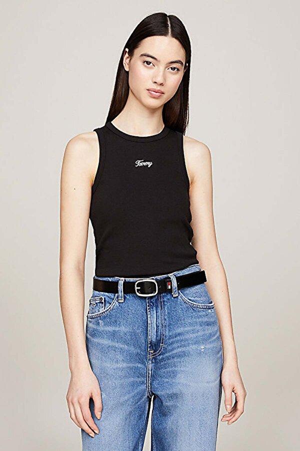 TJW SLIM SCRIPT TANK EXT Siyah Kadın Atlet