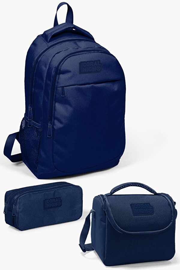 Kids Lacivert 3’lü Okul Çanta Seti - Erkek Çocuk