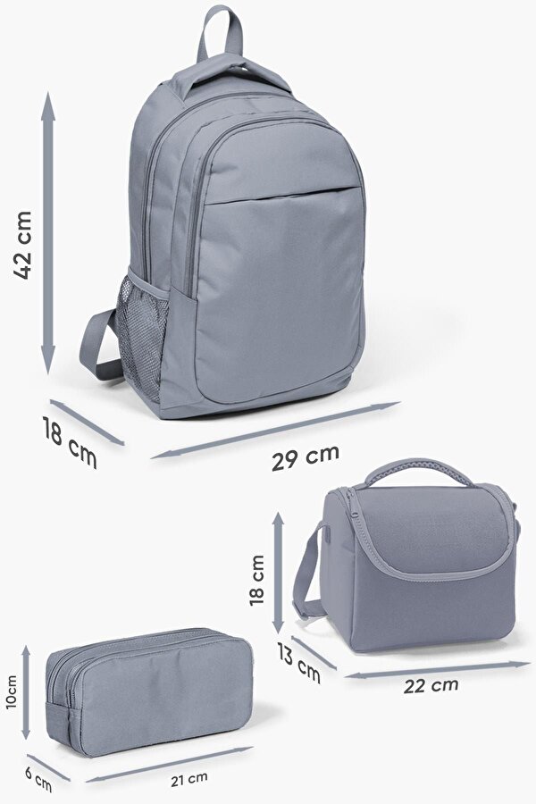 Kids Lacivert 3’lü Okul Çanta Seti - Erkek Çocuk