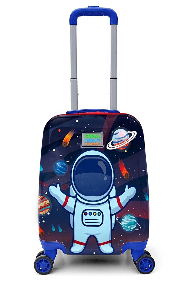 Kids Saks Mavi Astronot Desenli Çocuk Valizi 16743