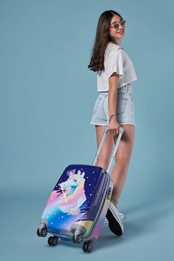 Unicorn Desenli Kabin Boy Valiz (50 cm) 16540