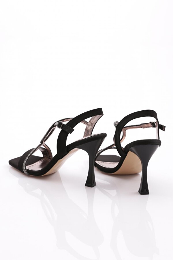 4038 Kadin Taş İpli Topuklu Ayakkabi