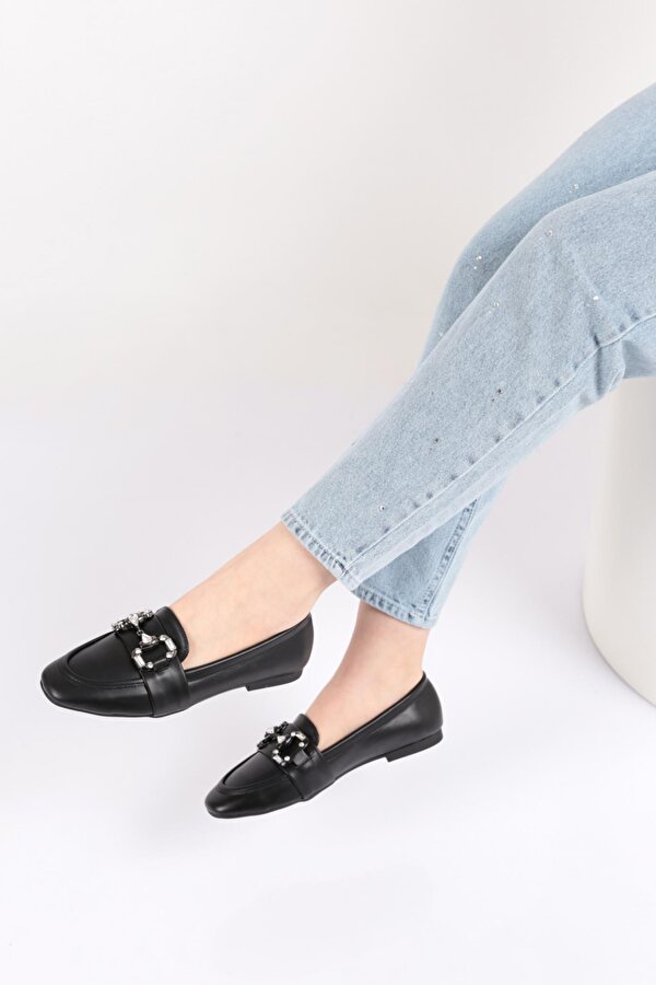 5004-23Y Kadin Kristal Tokali Loafer