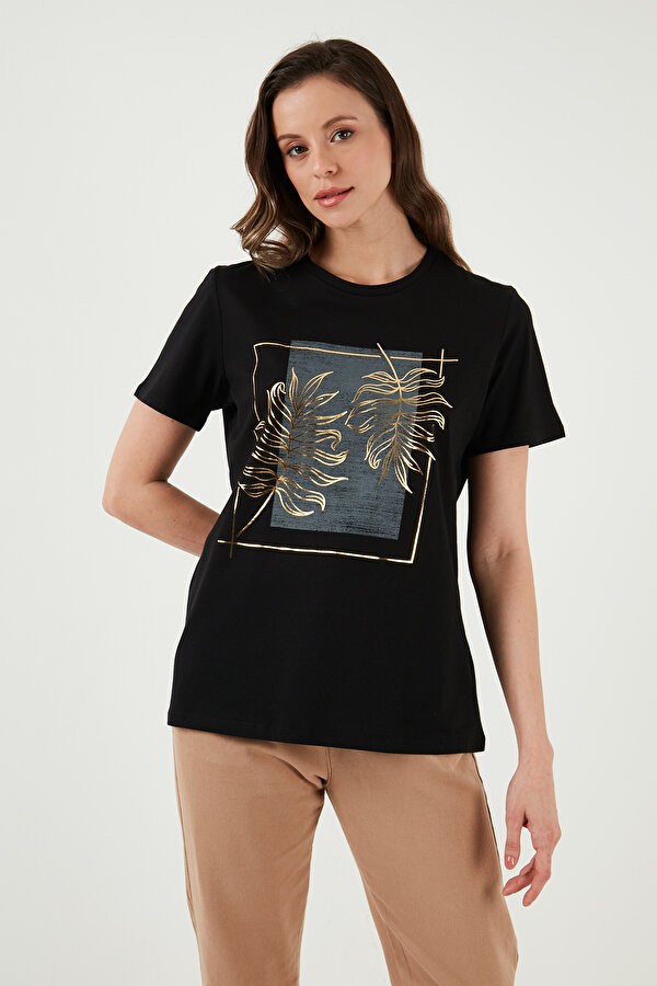 Bayan T Shirt 24Y0723K1 SİYAH