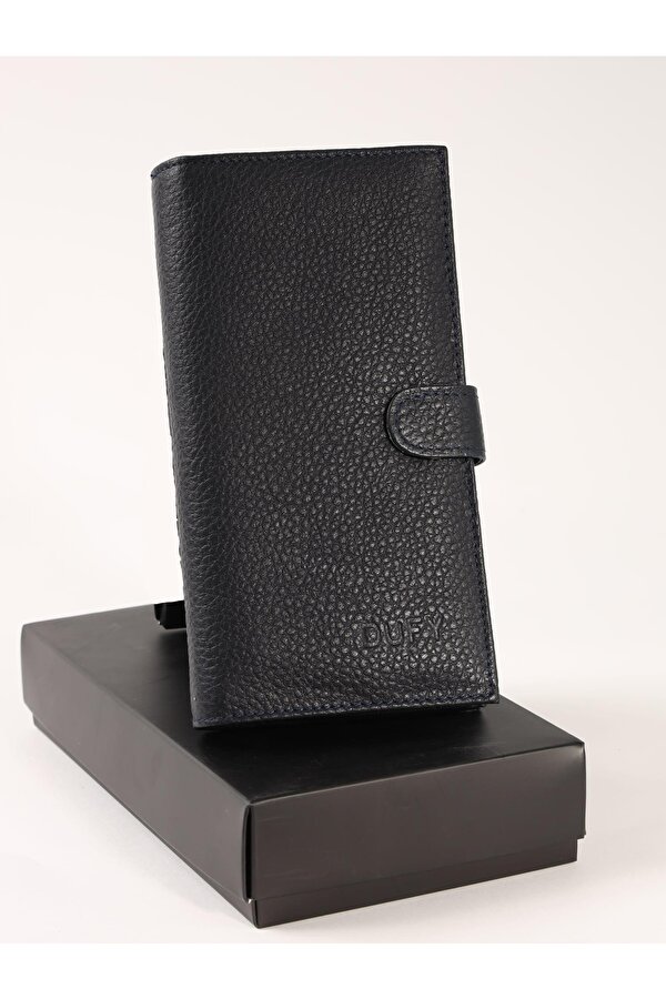 Lacivert Erkek Deri Portföy Cüzdan