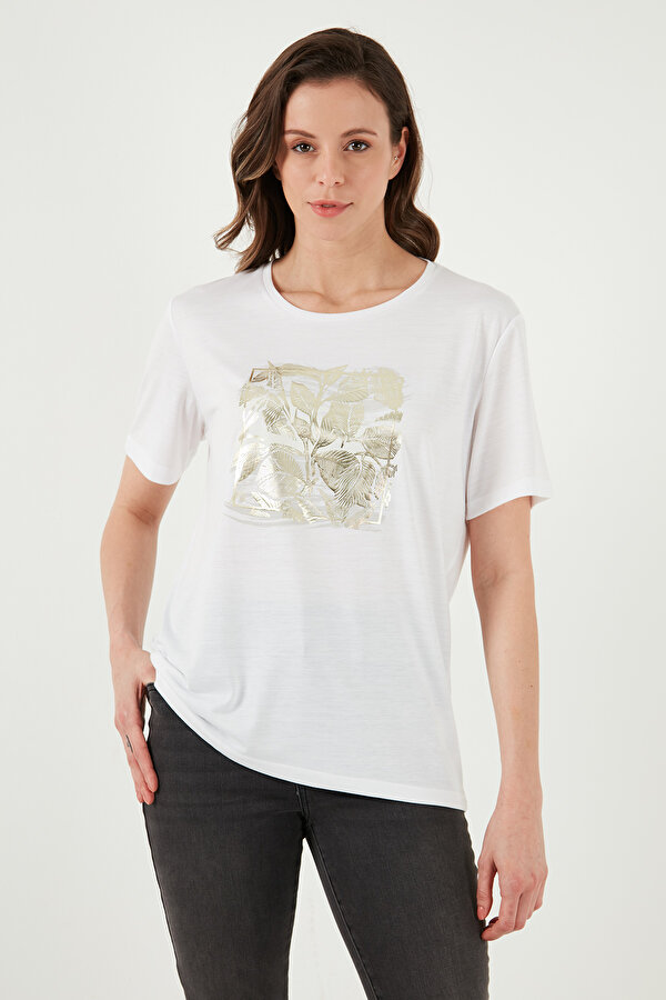 Bayan T Shirt 24Y0263K1 EKRU