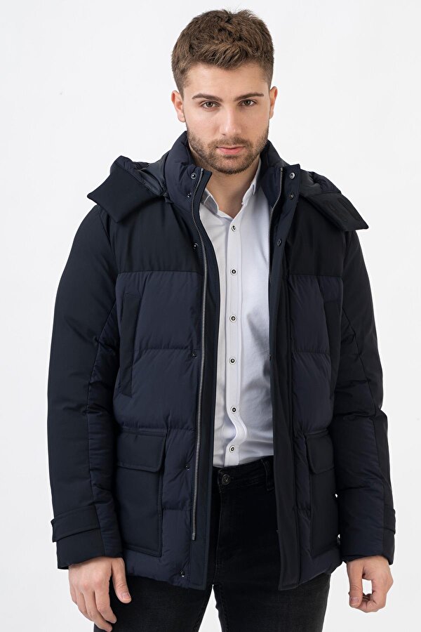 Edmonton 58101Slim Fit Kapüşonlu Kaban Laci