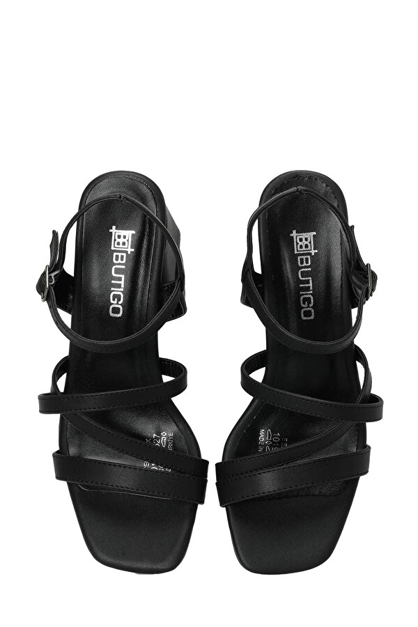 BELLA 4FX Siyah Kadın Topuklu Sandalet