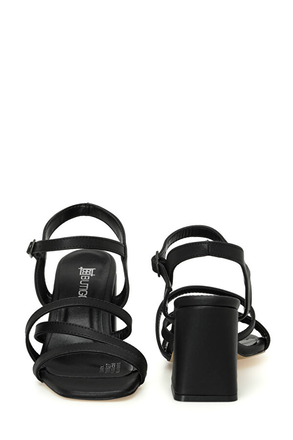 BELLA 4FX Siyah Kadın Topuklu Sandalet