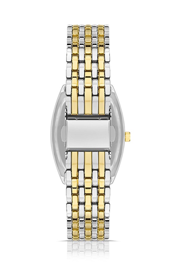 Lüx Taşlı Vintage Kadın Kol Saati Zirkon Taşlı Baget Bileklik Kombin Altın Renk