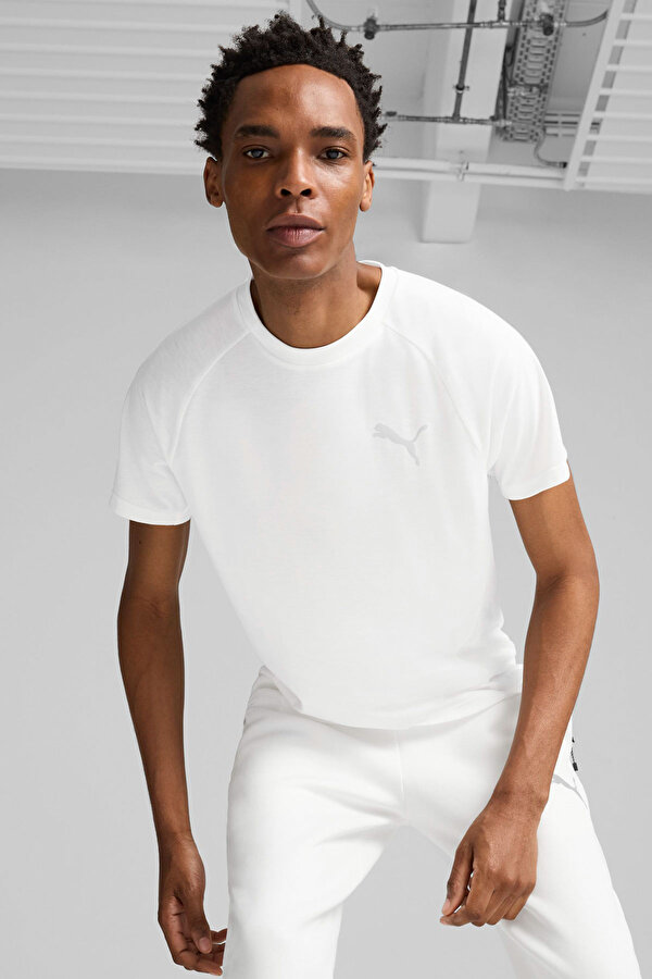 EVOSTRIPE Tee Beyaz Unisex Kısa Kol T-Shirt