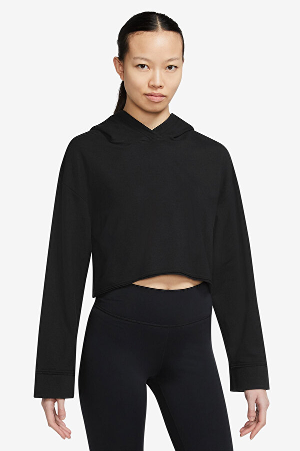 W NY LUXE FLC HOODIE Siyah Kadın Sweatshirt