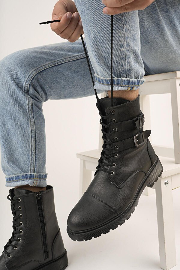 M452 Garantili Kauçuk Sağlam Esnek Kışlık Su ve Soğuk Geçirmez Unisex Bağcıklı ve Fermuarlı Postal Bot