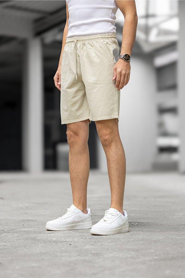 KİTE Regular Fit Cepli Kapri Şort - Bej