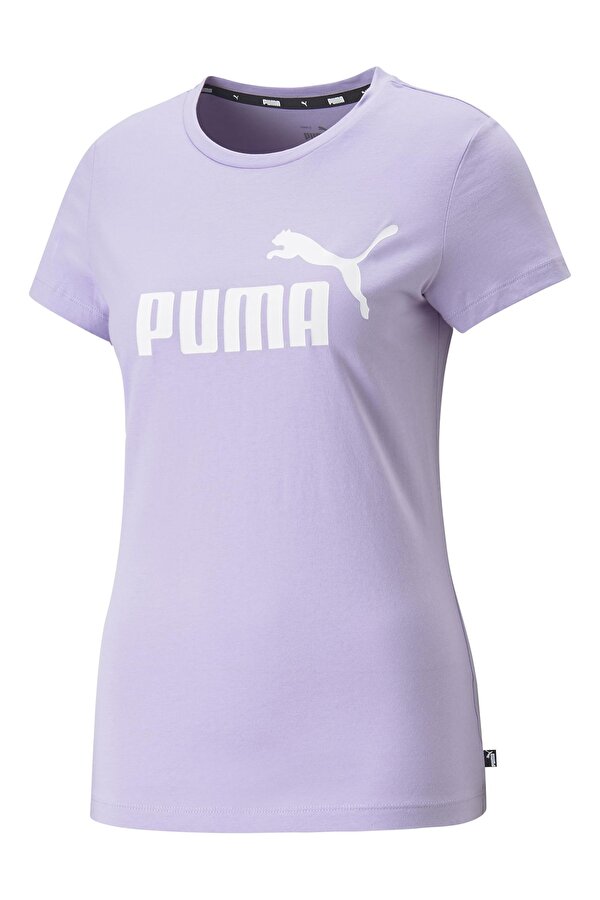 Puma Ess Logo Tee Фиолетовый Женщина Футболка