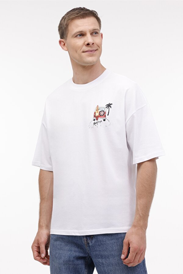 ML MACK 11BCH-212 4FX Beyaz Erkek Kısa Kol T-Shirt