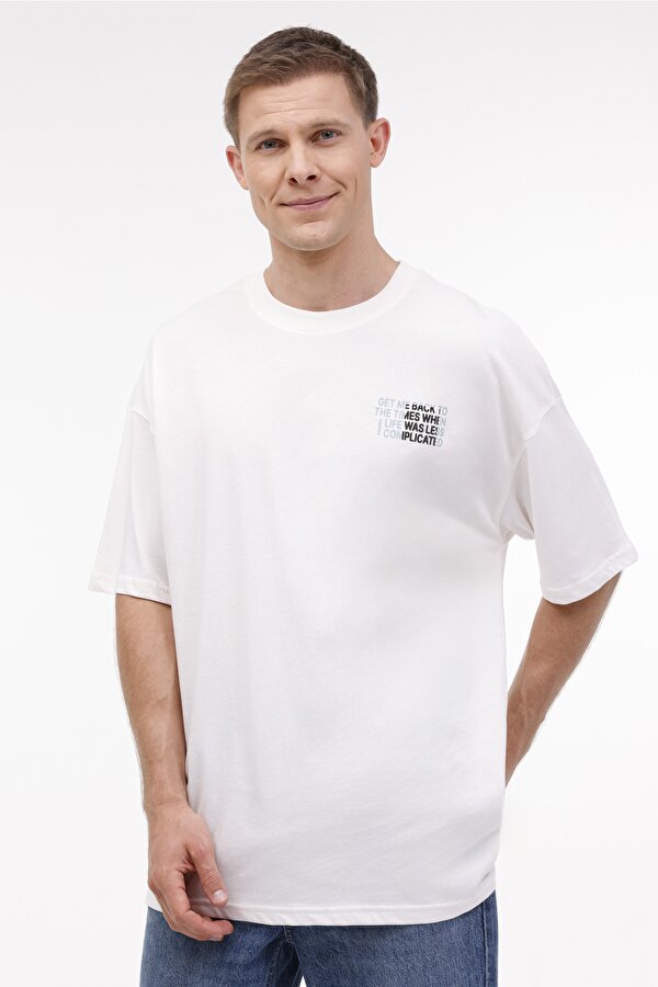 ML ALBIN 11ES305 4PR Ekru Erkek Kısa Kol T-Shirt