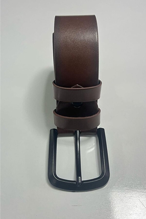 Erkek Suni Deri Düz Taba Kemer 6872