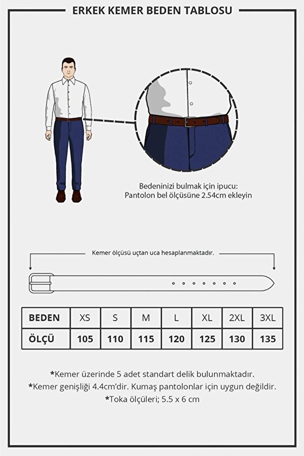 Erkek Suni Deri Düz Taba Kemer 6872