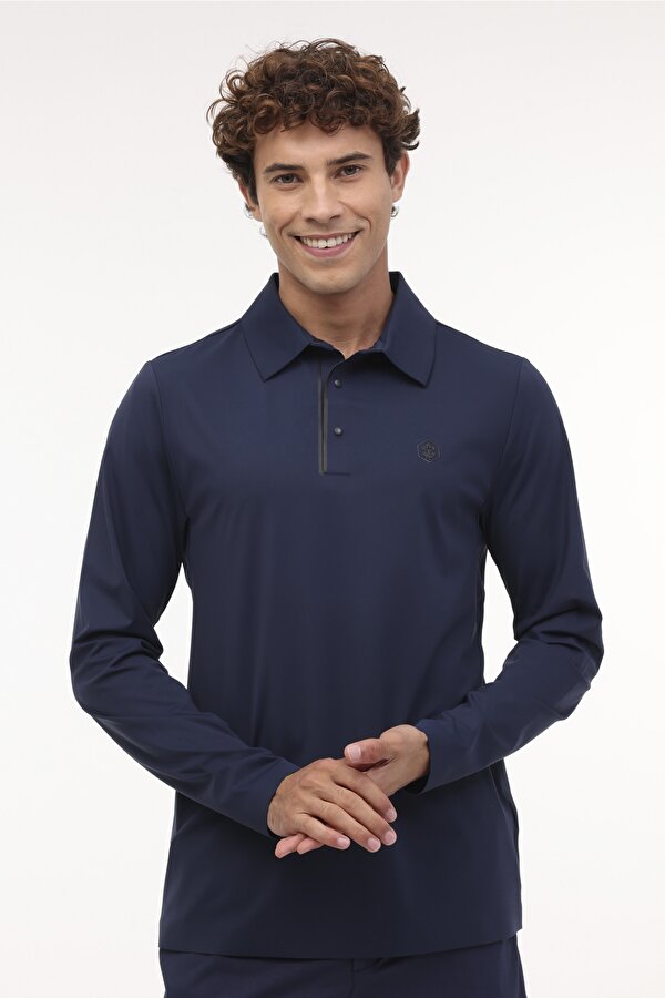 ML TIM 16ELG1004 4FX Lacivert Erkek Uzun Kol T-Shirt