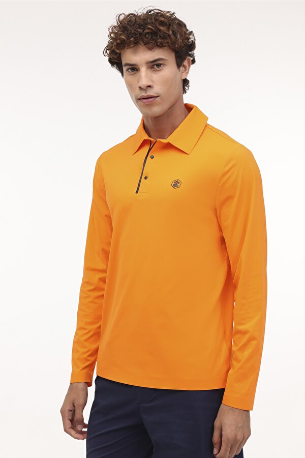 ML TIM 16ELG1004 4FX Turuncu Erkek Uzun Kol T-Shirt