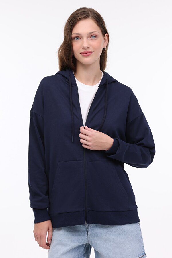 WB FULL ZIP-YD 18SN80 3PR NAVY BLUE Woman 124