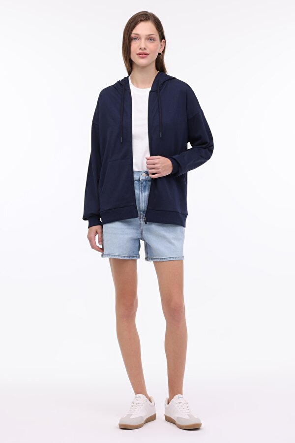 WB FULL ZIP-YD 18SN80 3PR NAVY BLUE Woman 124