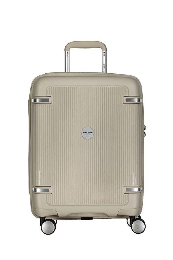 7070 Büyük Boy Polipropilen Kırılmaz Tekerlekli Valiz Şifreli GRİ