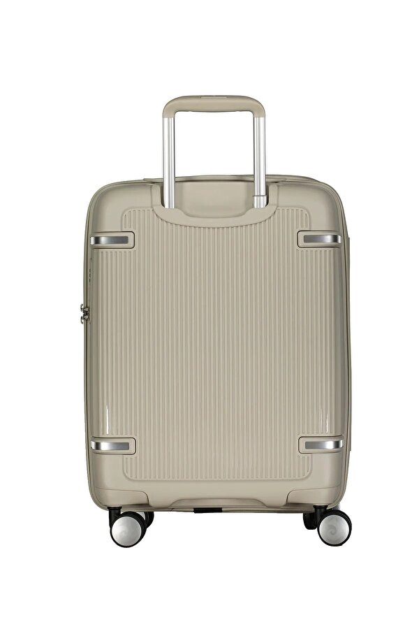 7070 Büyük Boy Polipropilen Kırılmaz Tekerlekli Valiz Şifreli GRİ