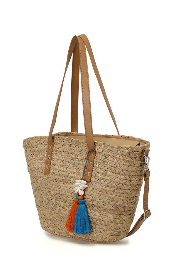 HASIR KOVA OMZ 4FX Kum Kadın Omuz Çantası