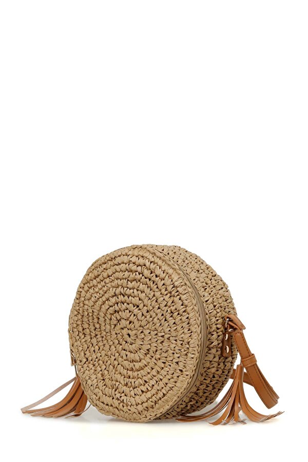 HASIR PUSKULLU CAPRAZ Kum Kadın Çapraz Çanta