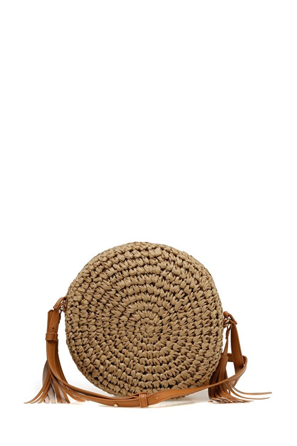 HASIR PUSKULLU CAPRAZ Kum Kadın Çapraz Çanta