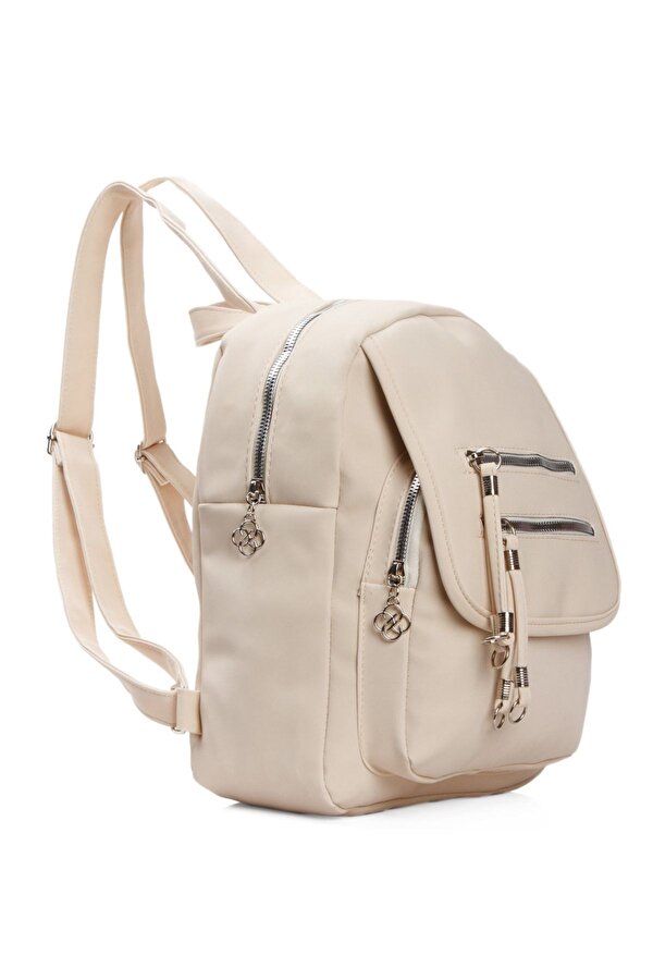 Kadın Kapaklı Fermuar Detaylı Günlük Sırt Çantası