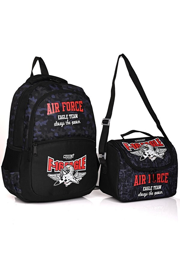 Mu-9659 Air Force Okul Sırt Çantası 2 li Set