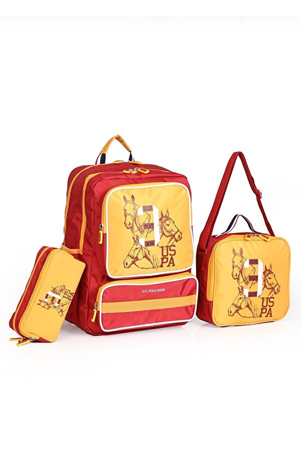 U.s Polo Assn. Plçan24203 Okul Sırt Çantası Besleme Çantası Kalem Çantası 3 lü Set