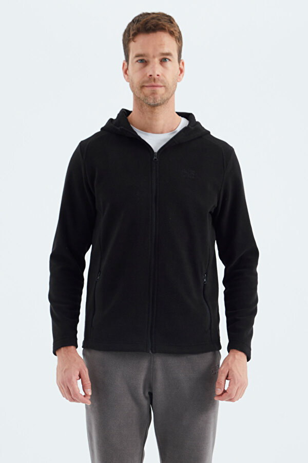Connell Siyah Rahat Kalıp Polar Erkek Sweatshirt - 88313