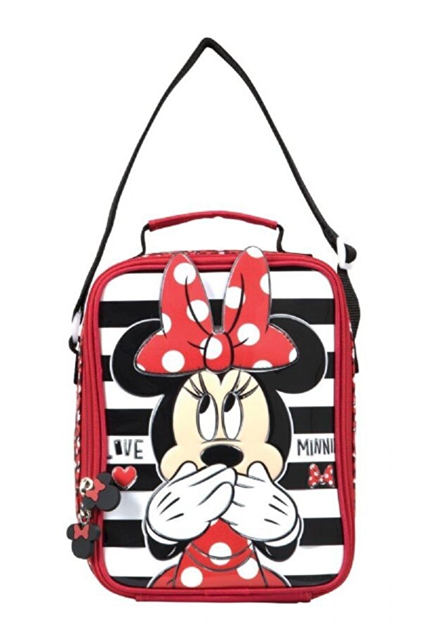 Kız Çocuk Kırmızı/siyah Beslenme Çantası - 5203