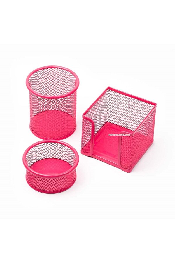 METAL MASA SETI - 3 PARCA MASA SETI PEMBE