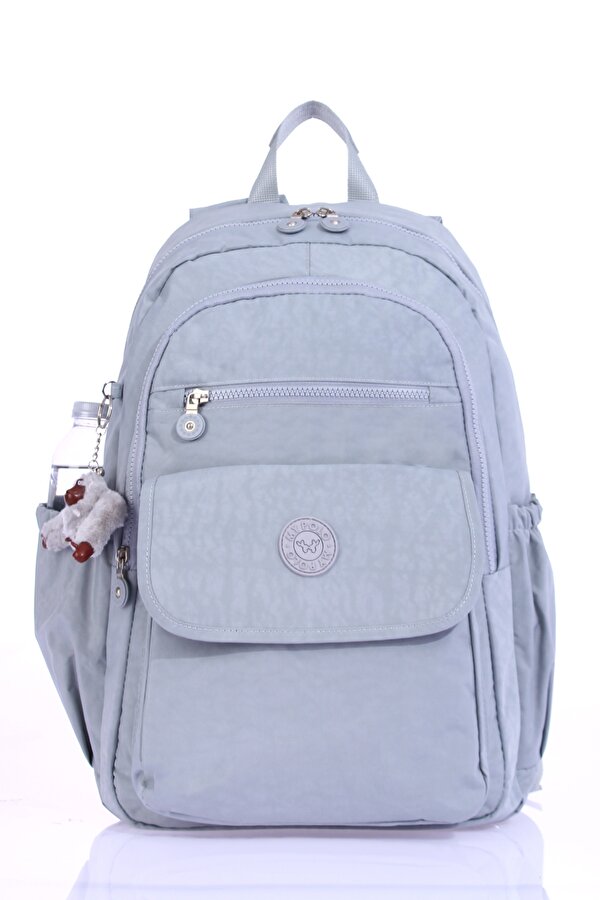 My Polo 8730 Krinkıl Okul çantası Sırt Çanta Günlük Gezi Spor Seyahat Tatil Çok Gözlü Laptop Bölmeli GRİ
