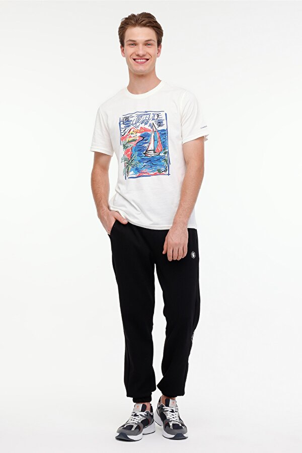 Lumberjack Ml Willy 11Ds1006 4Fx Экрю Мужчина Футболка